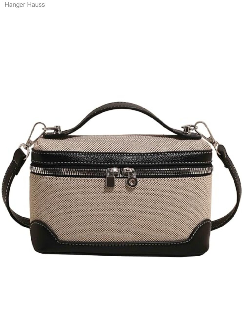 PU Leather Crossbody Bag Mini Square Satchel Top-Handle Purse